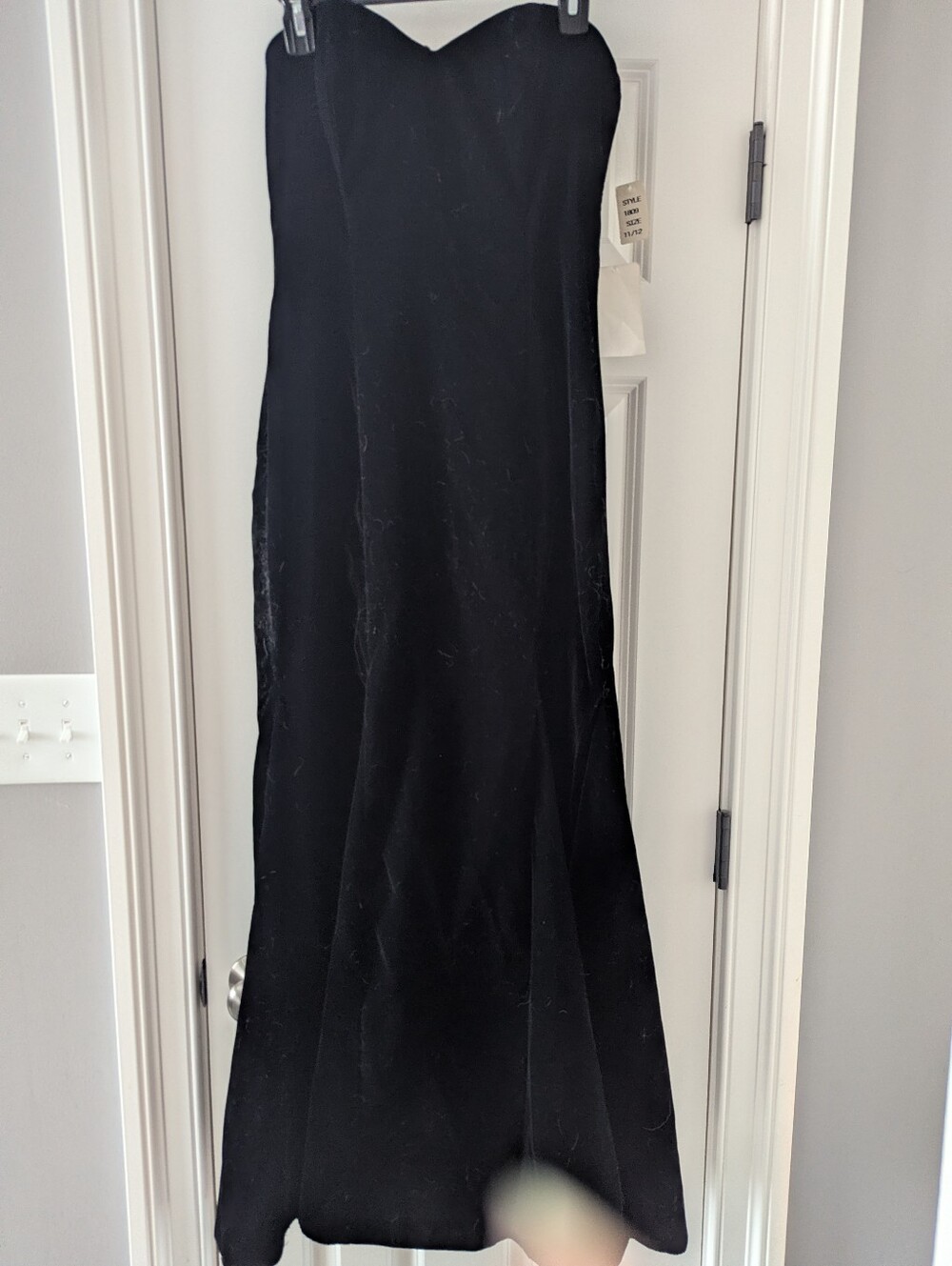 Strapless Black Velvet Evening Gown - Elegant Formal Dress From Burdines
